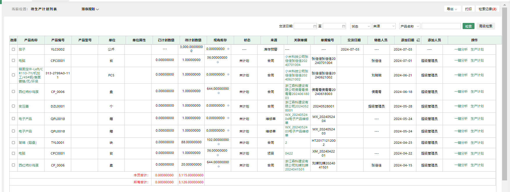 机械制造erp系统，有什么功能？