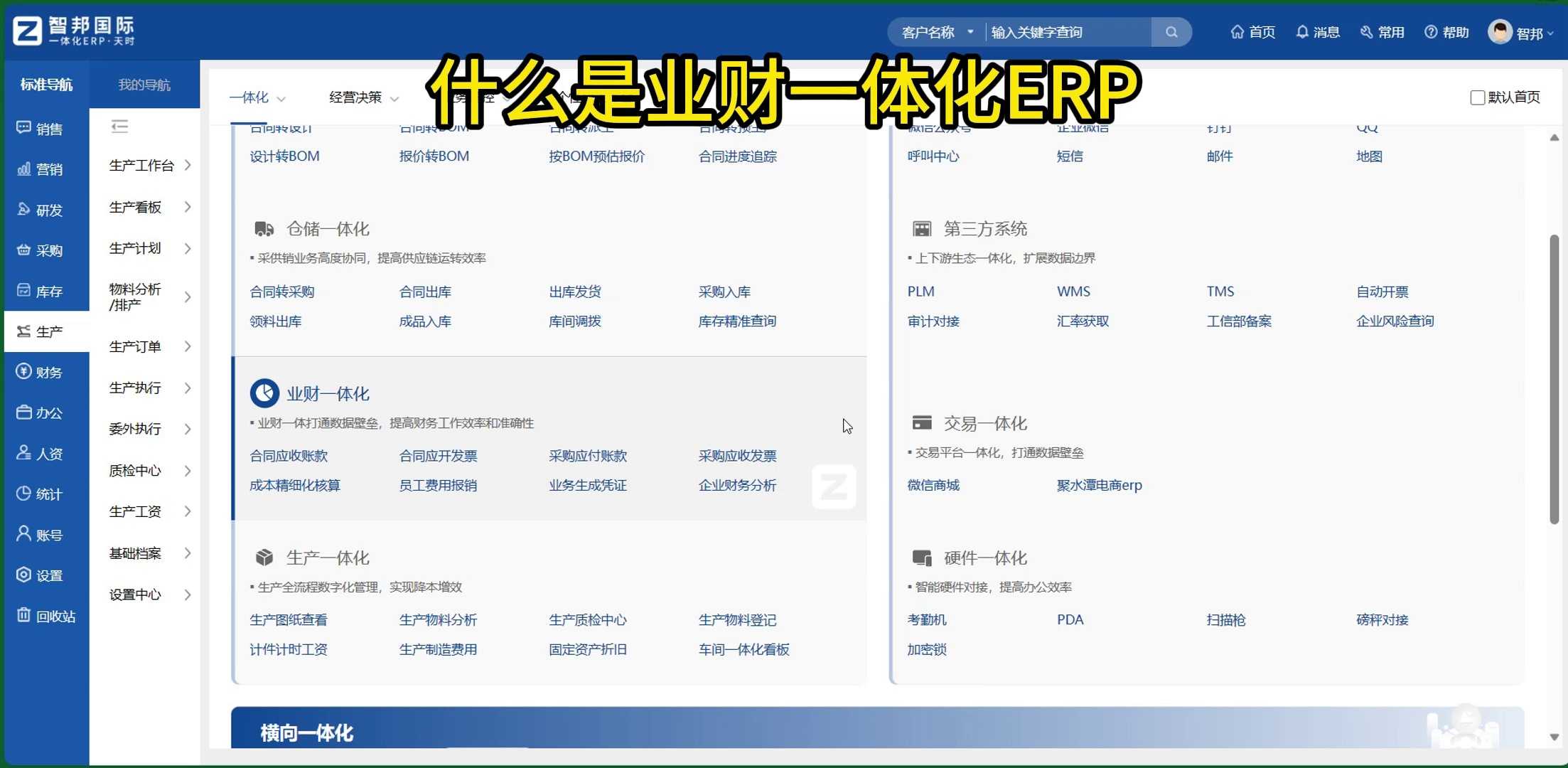 什么是业财一体化ERP？