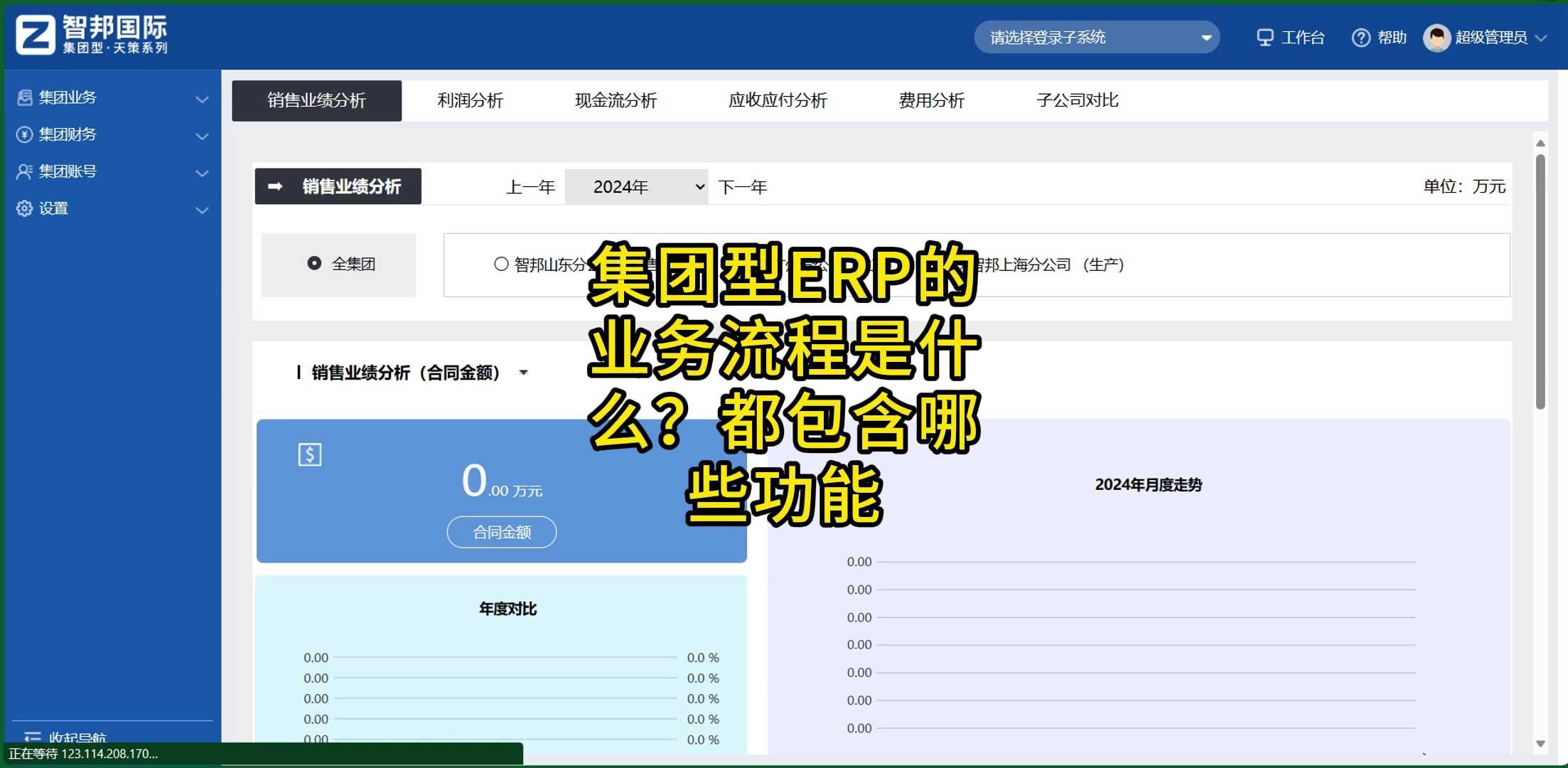 集团版ERP的业务流程是什么？都有哪些功能